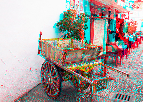 SPAIN, Nerja Italian restaurant cart_0001aana_VU